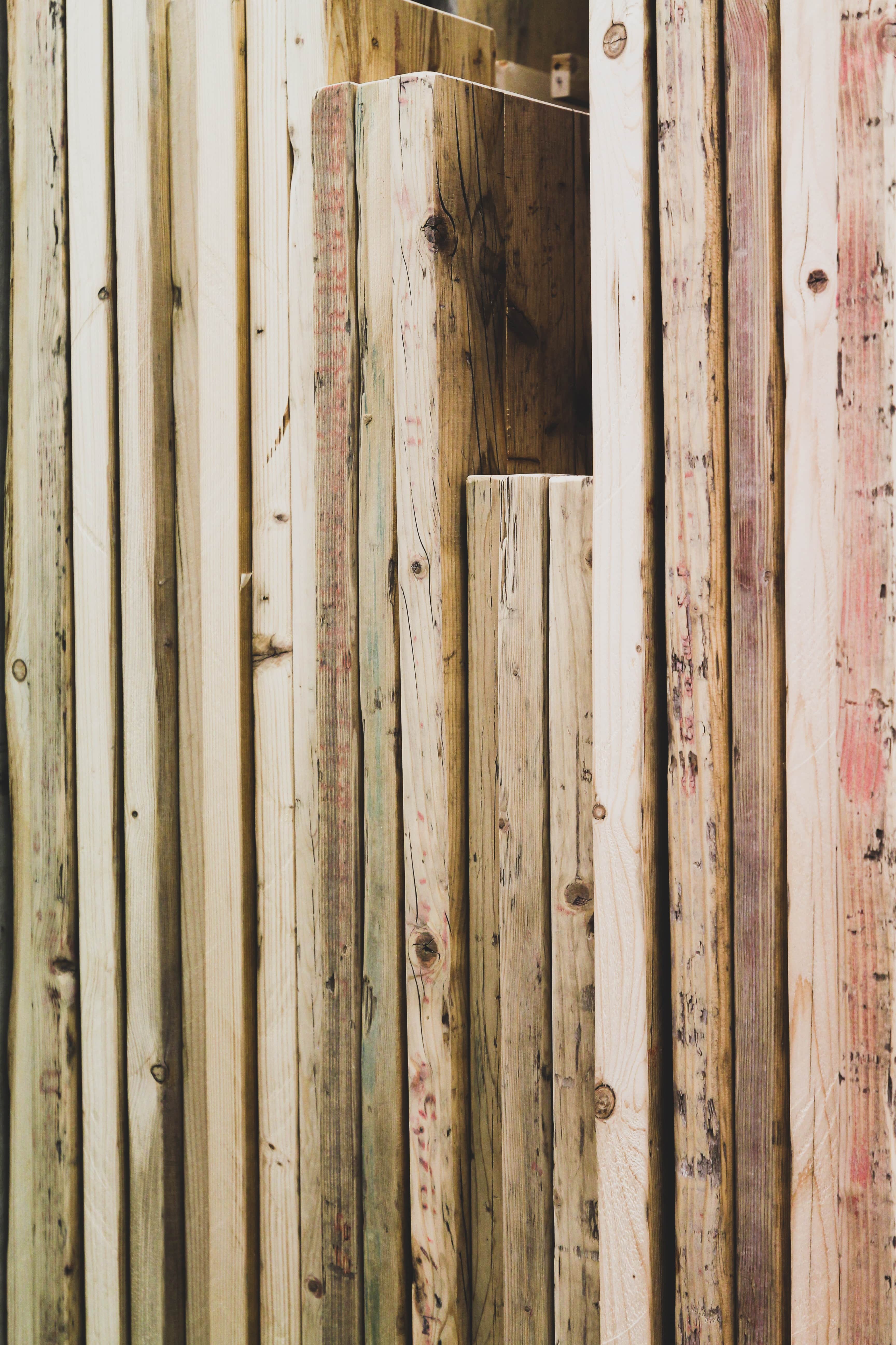Wood stack next to each other